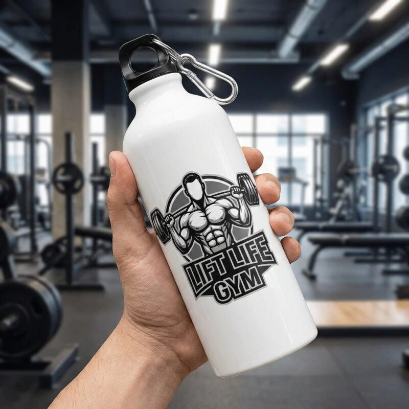Aluminium White Sipper Sublimation Bottle MB0SP007 GYM