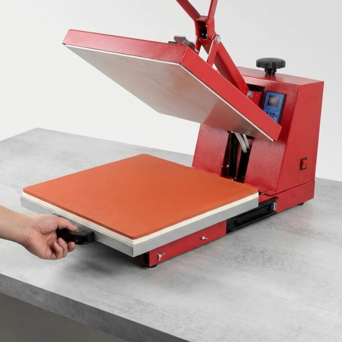 MANUAL SLIDER HEAT PRESS MACHINE 15X15 MB0MC007 FUNCTIONAL INTERACTION
