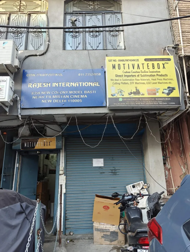 Sublimation Machines and Blanks Importer in Delhi 1 MotivateBox Delhi Outside