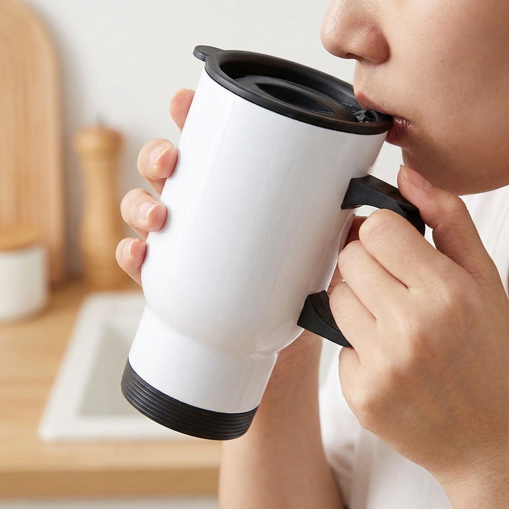 Sublimation Stainless Steel Travel Mug (450ml) 3 Sublimation Travel Mug Tumbler MB0SP021 Drinking Water