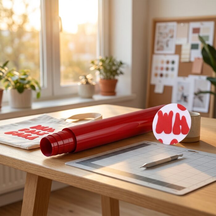 Red Puff Heat Transfer Vinyl MB0VL039 Marketing Usage