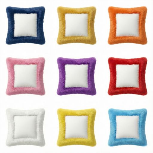 Square-Shaped Fur Sublimation Cushion