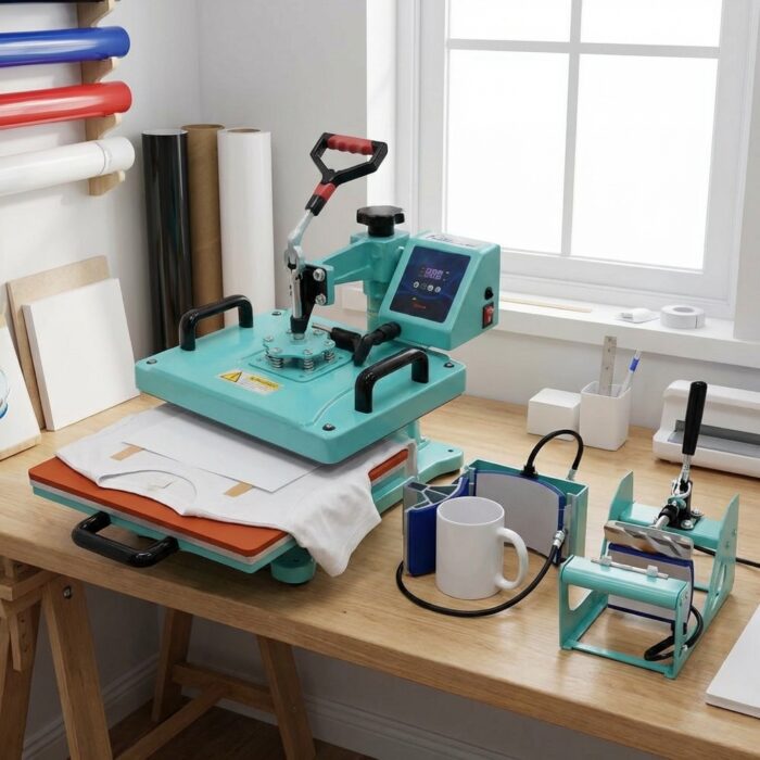 5 in 1 Heat Press Machine with Slider MB0MC023 TShirt Masking