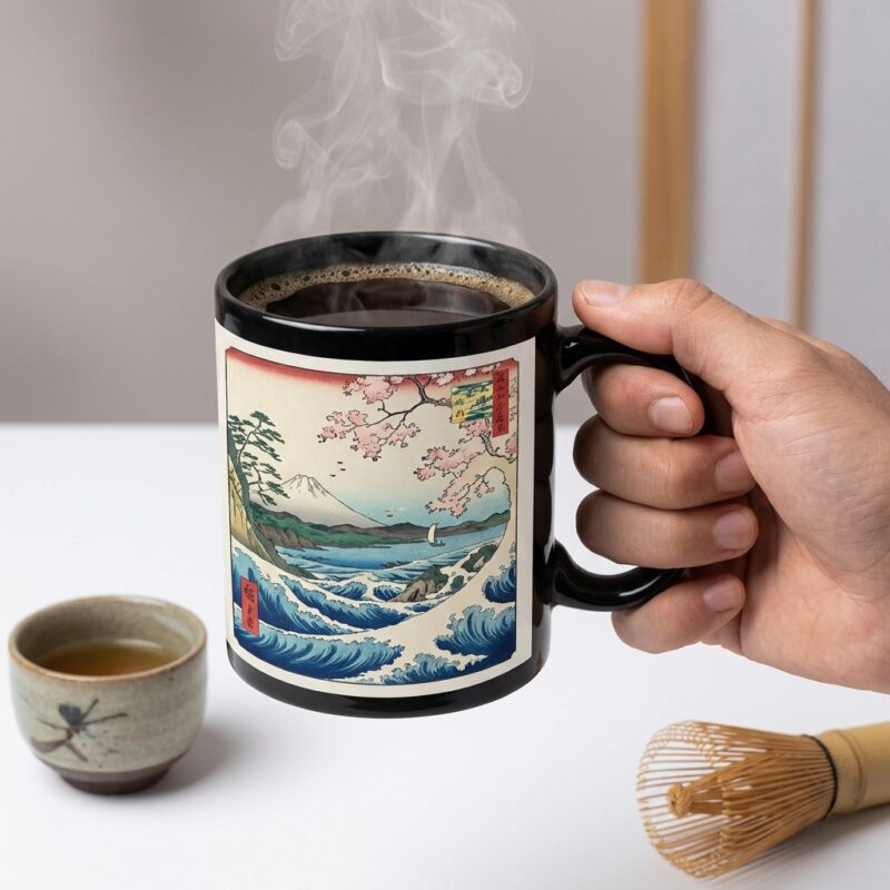 Black Patch Mug Chinese MB0MG088 Coffee Black Patch Mug Chinese MB0MG088 Coffee