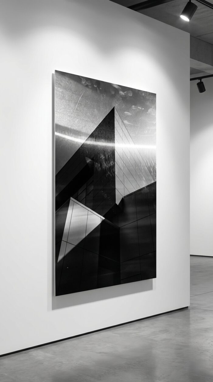 Silver Metallic Sheet MB0MS012 Modern Gallery Display