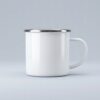 White Steel Enamel White Mug MB0MG103 Custom Canvas Wrap