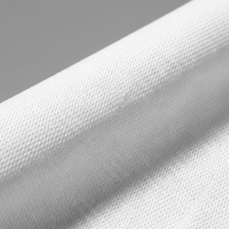 White Dryfit Round Tshirt MB0TS059 Technical Texture Close Up White Dryfit Round Tshirt MB0TS059 Technical Texture Close Up