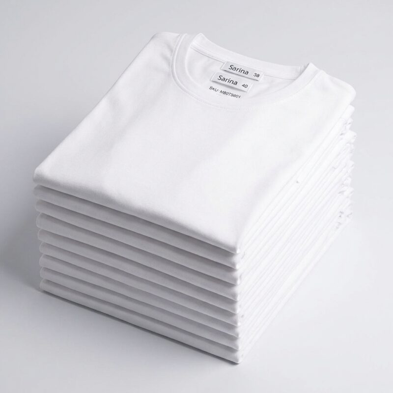White Sarina Round Tshirt MB0TS601 B2b Logistics White Sarina Round Tshirt MB0TS601 B2b Logistics