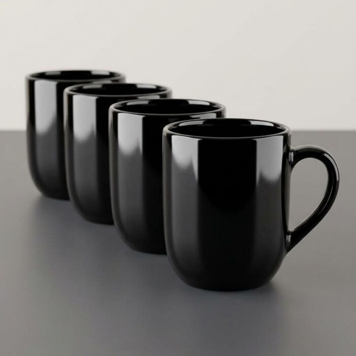 Ceramic Tea Mugs 6 Oz Black Inventory Alignment