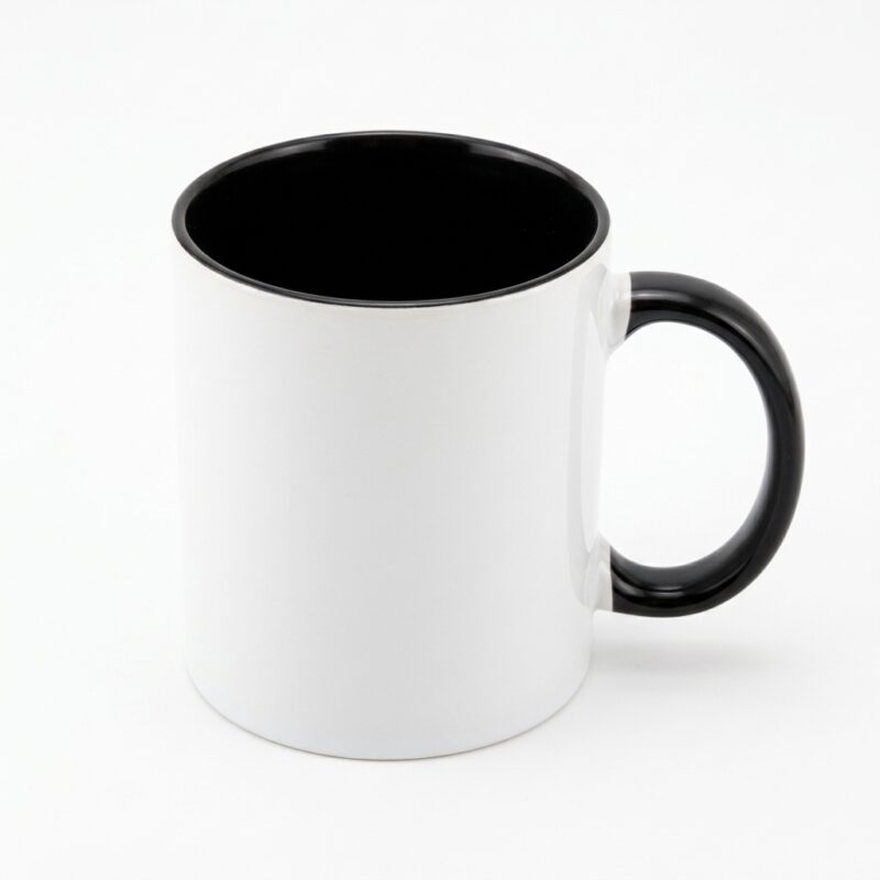 Inner Handle Colored Mug Black MB0MG054 3 4 Perspective View