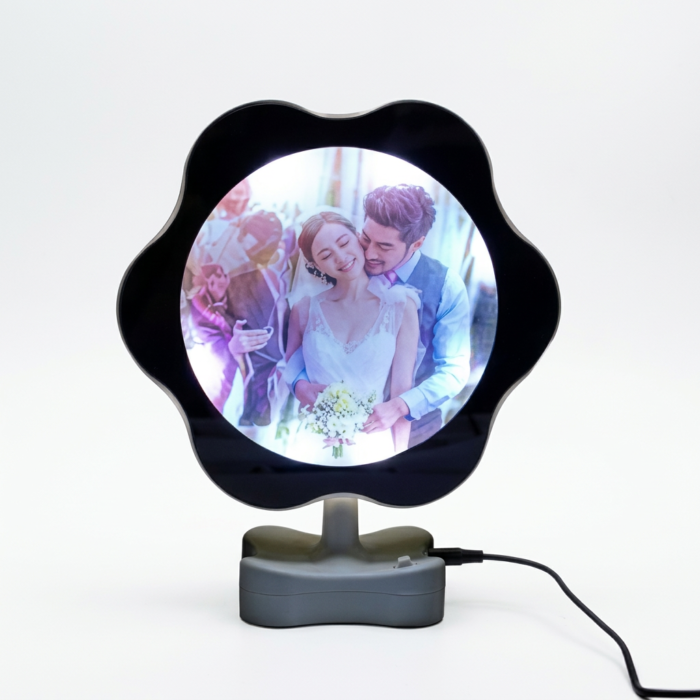 Magic Mirror Sublimation Led Photo Frame Flower Black MB0PF039 Exact Replica